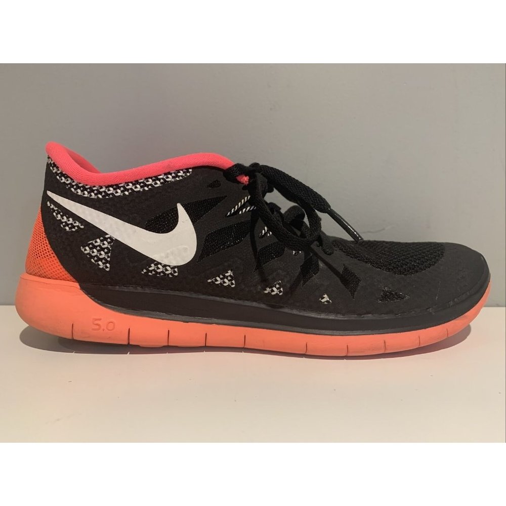 Youth Nike Free 5.0 Running Shoes Black Pink Size 6Y‎ 64446-005